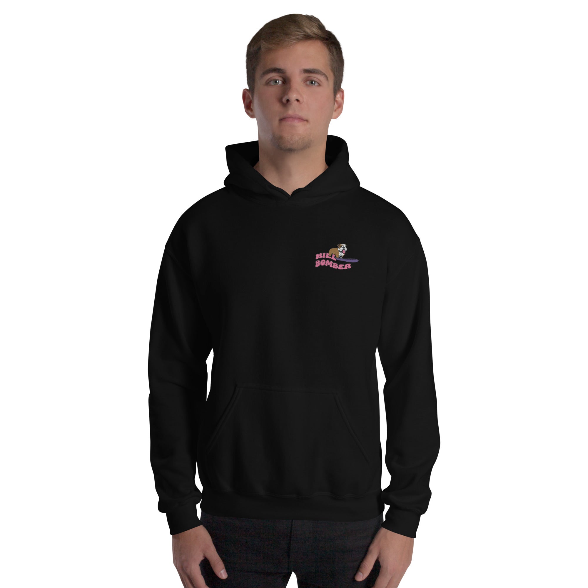 Pink Hillbomber Premium embroidered Unisex Hoodie